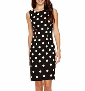 Alyx Polka Dot Printed Sheath Dress Size 14